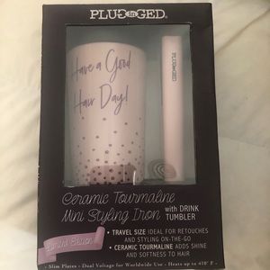 Mini straightener and travel mug
